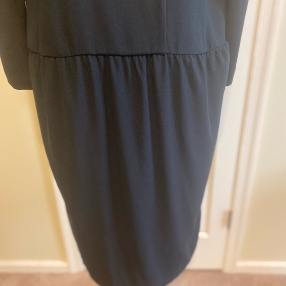 Liz Claiborne - Black double breasted midi dress, 3/4 sleeves w/gold buttons, 10 - Picture 5 of 10